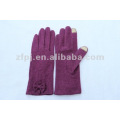 lady's winter use iphone gloves wool leather